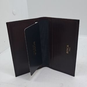 Mens Bosca Dark Brown Leather Card Holder
